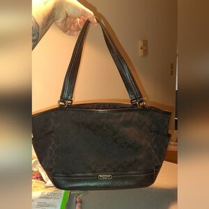 Coach Black Signature Shoulder Bag